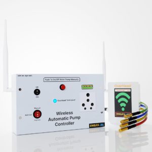 Swarn Jal Wireless Water Level Controller for MonoBlock/Tullu Pumps, 25 Floors Strong Wireless Range, 3 Selectable Modes, Automatic Fill Water Tank, 1 Year Warranty| Model: WL-A-SM