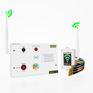 Wireless Submersible Controller | All Types Submersible/Borewell Pump | Fully Automatic - Auto Cut & Manual Mode | Overflow & Empty Alarm | 4 Level Indicator | Brass Sensors | Wireless Water Level Controller | Patented Technology | 50 Floor/5 Km Range | Model: WL-S-CO