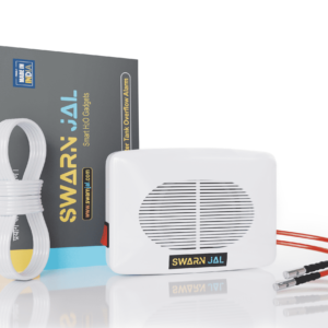 Swarn Jal ® (Model: A-VO25M) Waterbell (+ 25 Meter Extension Wire), Water Tank Overflow Alarm, Cell Powered, Loud Human Voice, Brass Sensors, 100% Shock Proof, 1-3 Years Cell Life [Product code: A-VO25M]